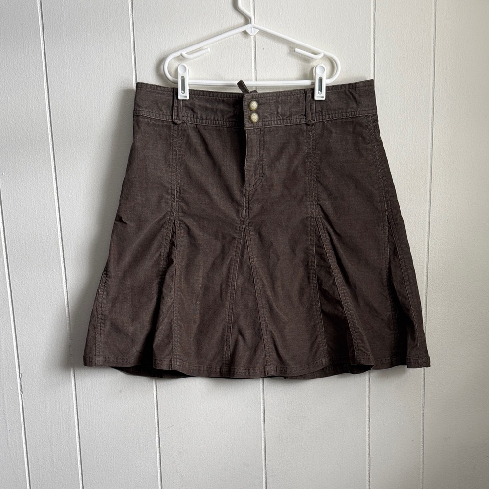 Athleta Brown Pleated Skirt Sz 6